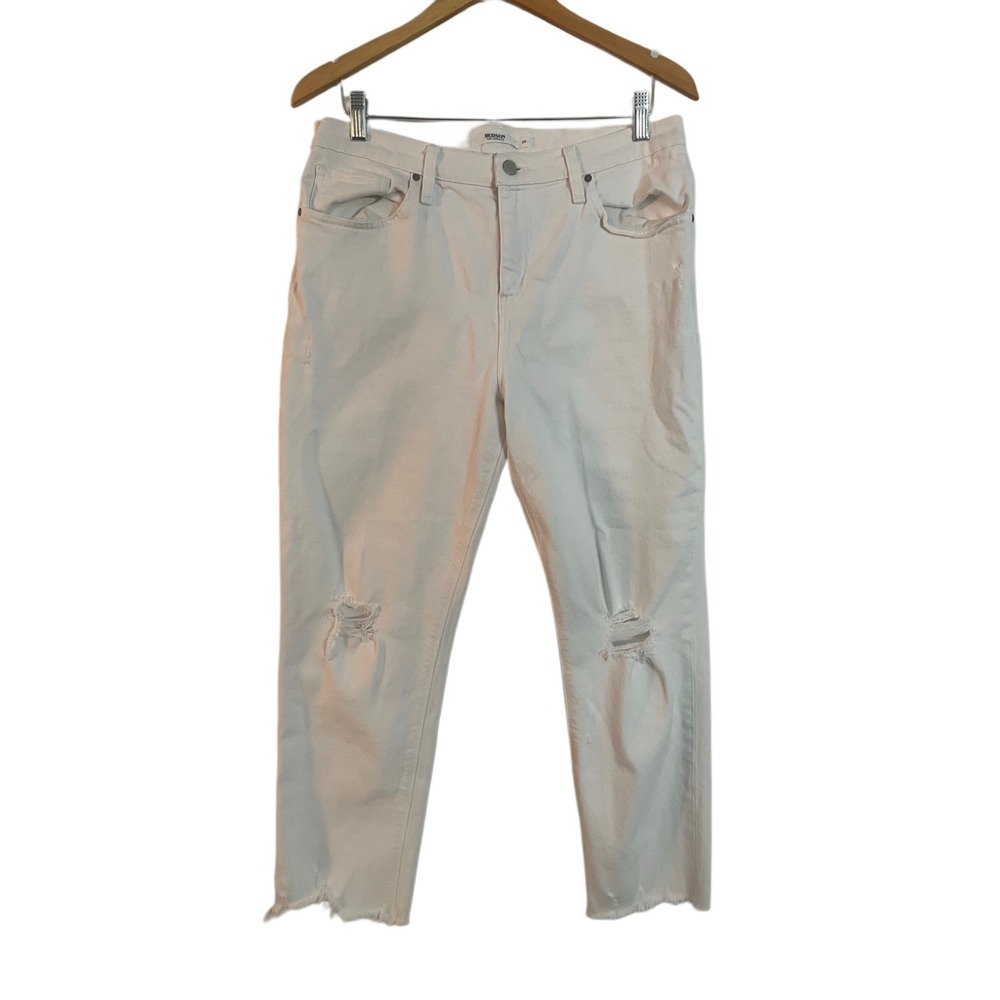 Women's Hudson White Ripped Jessi Boyfriend Jeans sz 29
